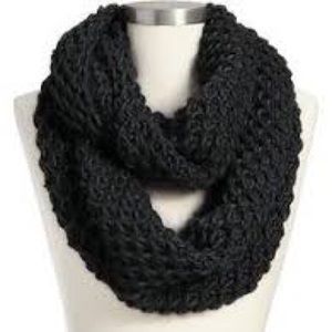 Black knitted scarf